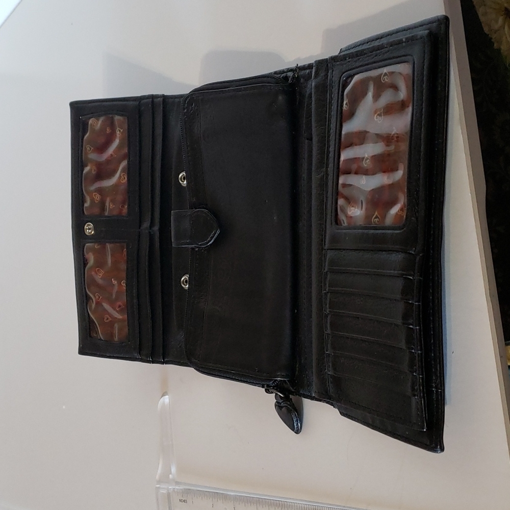 Large Brighton Wallet, black and brown